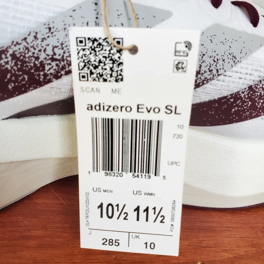 Adidas Adizero Evo SL Running‎ Shoes Men 10.5 Texas A&M Aggies JQ4566 New